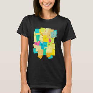 Grappige kantoorhumor Sticky Note Graphic T-shirt