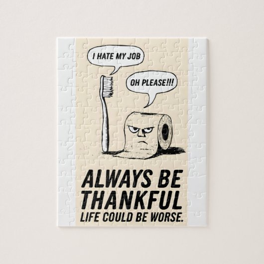 Grappige Kantoorhumor: Tandenborstel & Wc Paper Ar Legpuzzel (Verticaal)