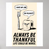 Grappige Kantoorhumor: Tandenborstel & Wc Paper Ar Poster (Voorkant)