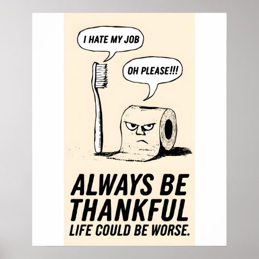 Grappige Kantoorhumor: Tandenborstel & Wc Paper Ar Poster (Voorkant)