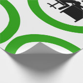 Grappige kantoormedewerker slaapt aan bureau cadeaupapier (Hoek)