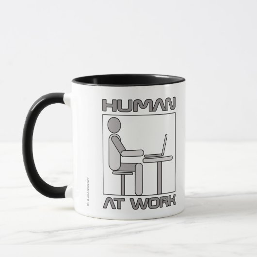 Grappige kantoormensen op het werk mok (Links)