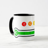 Grappige kantoormood tracker Geluksmeter Emoji Mok (Voorkant links)