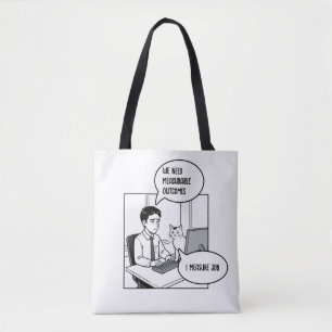 Grappige Kantoorwerk Humor Zakelijke Cartoon Tote Bag