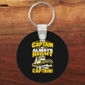 Grappige kapitein haven boot operator sleutelhanger (Voorkant)