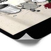 Grappige kapotte panda wasbeer wordt dronken poster (Hoek)