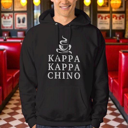 Grappige Kappa Kappa Chino Griekse Lifestyle Zwart Hoodie
