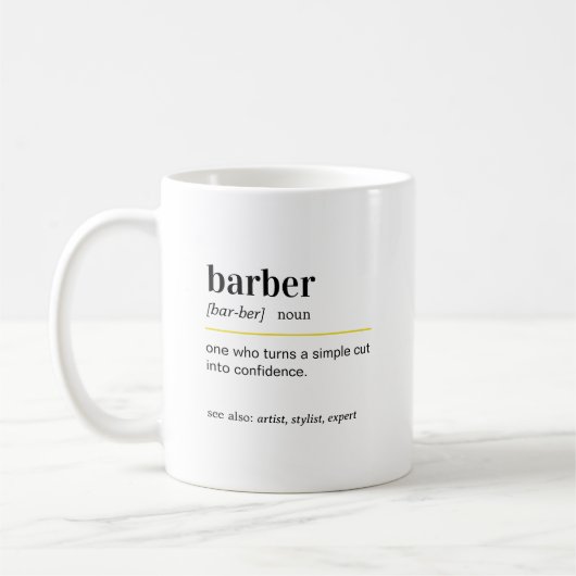 Grappige Kapper Definitie Cadeau Koffiemok (Links)