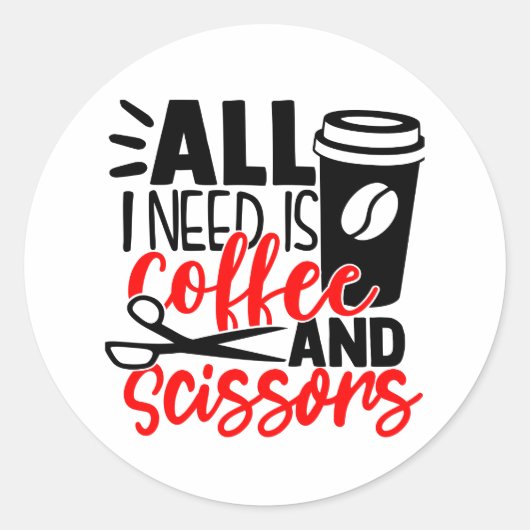 Grappige kapper kapsalon stylist cosmetoloog ronde sticker (Voorkant)