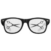 Grappige kapper kapster haarstylist party tinten retro zonnebril (Voorkant)