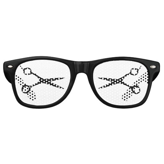 Grappige kapper kapster haarstylist party tinten retro zonnebril (Voorkant)