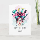 Grappige kapper Verjaardag Kaart voor Hair Stylist (Voorkant)