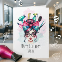 Grappige kapper Verjaardag Kaart voor Hair Stylist