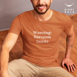 Grappige karakterquote Waarschuwing: Sarcasme Insi T-shirt