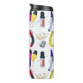 Grappige karakters schoolbenodigdheden. Aangepast Thermosbeker (Geroteerd rechts)