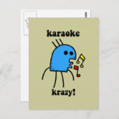 grappige karaoke briefkaart (Voorkant / Achterkant)
