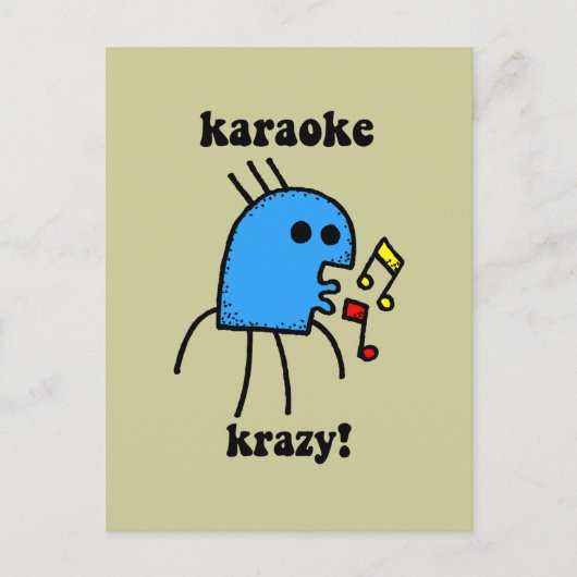 grappige karaoke briefkaart (Voorkant)