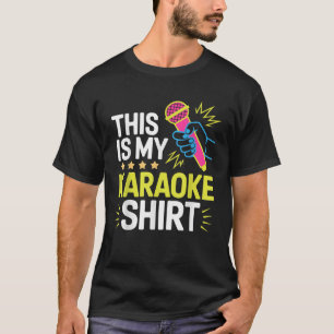 Grappige karaoke kunst voor mannen vrouwen karaoke t-shirt