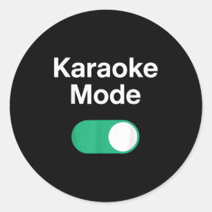 Grappige Karaoke Kunst Voor Mannen Vrouwen Muziek Ronde Sticker