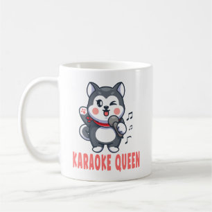 Grappige Karaoke Muziek Hond Liefhebber Siberische Koffiemok