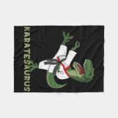 Grappige Karate Dinosaur Karatesaurus T-rex Grafis Fleece Deken (Voorkant (Horizontaal))