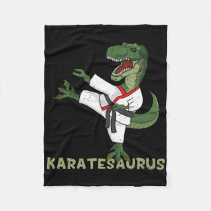 Grappige Karate Dinosaur Karatesaurus T-rex Grafis Fleece Deken