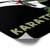 Grappige Karate Dinosaur Karatesaurus T-rex Grafis Poster (Hoek)