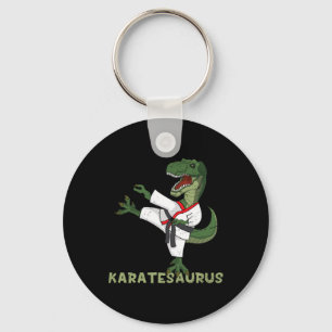 Grappige Karate Dinosaur Karatesaurus T-rex Grafis Sleutelhanger