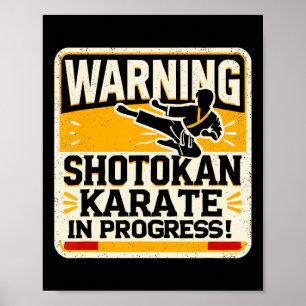 Grappige Karate Fighter Martial Arts Shotokan Kara Poster