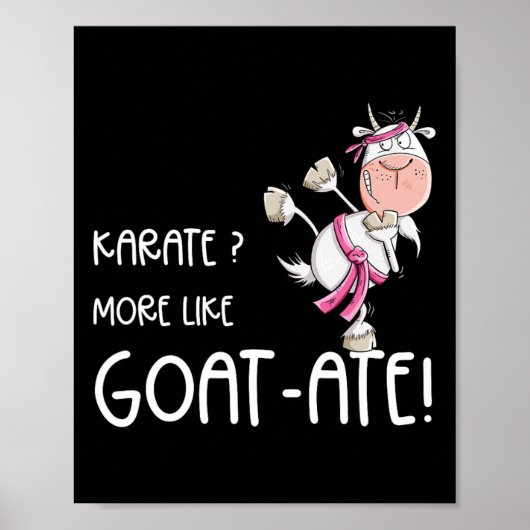 Grappige Karate Geit I Karate Pun Martial Arts Poster (Voorkant)