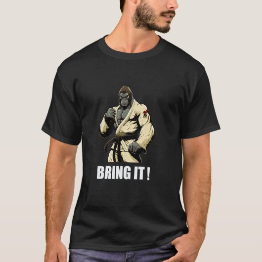 Grappige Karate Gorilla - Karate Japans T-shirt (Voorkant)