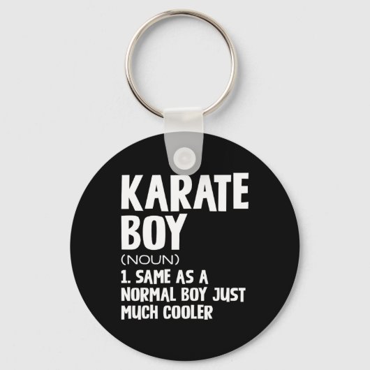 Grappige karate jongens definitie sleutelhanger (Voorkant)