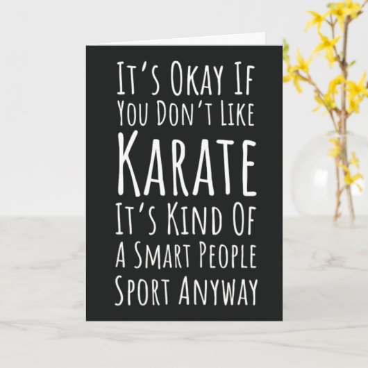 Grappige Karate Kaarten Martial Arts Humor Sarcast (Gele Bloem)