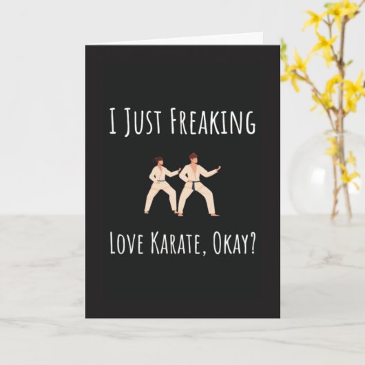 Grappige Karate Kaarten Voor Haar Hem Vechtkunst M (Gele Bloem)