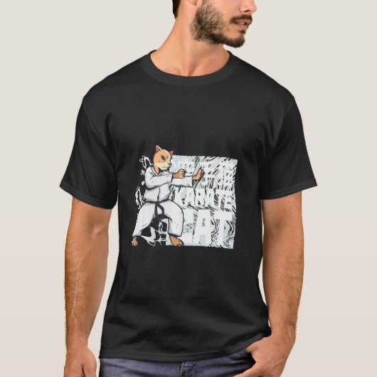 Grappige Karate Kat T-shirt (Voorkant)