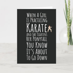 Grappige Karate Meisjes Kaarten Voor Haar Vrouwen