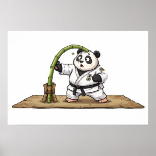 Grappige Karate Panda Martial Arts Mislukking Poster