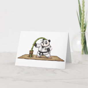 Grappige Karate Panda Martial Arts Mislukt Kaart