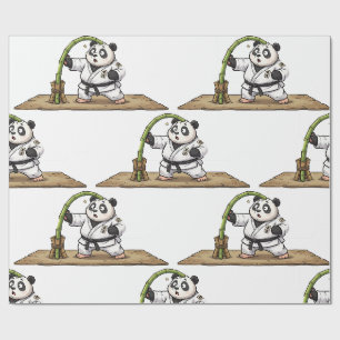 Grappige Karate Panda Vechtkunst Mislukt Cadeaupapier