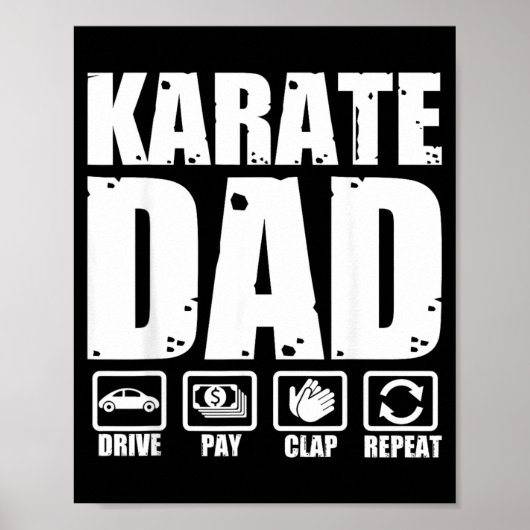 Grappige Karate Papa Martial Arts Vader Humor Vade Poster (Voorkant)