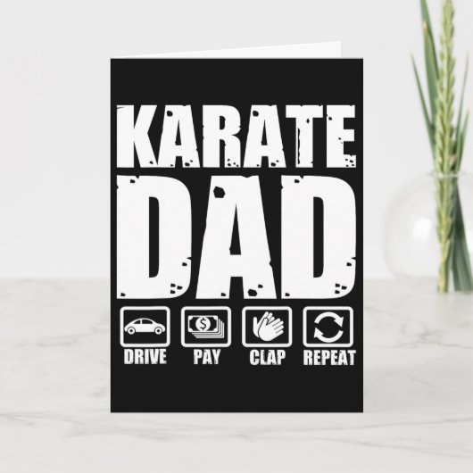 Grappige Karate Papa Vechtkunst Vader Humor Vaders Kaart (Voorkant)