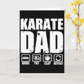 Grappige Karate Papa Vechtkunst Vader Humor Vaders Kaart (Gele Bloem)
