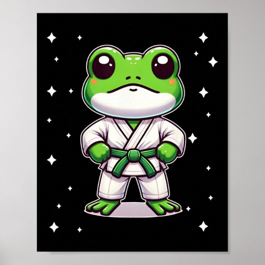 Grappige karate Shirten voor kinderen Poster (Voorkant)