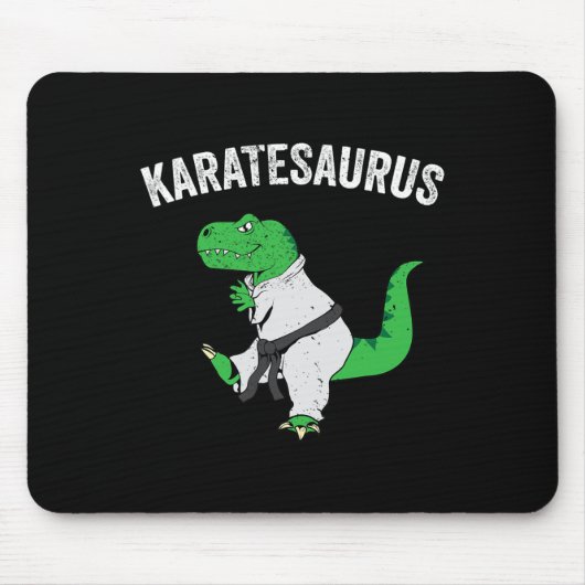 Grappige Karate T Rex Dinosaur Cute Dino Martial A Muismat (Voorkant)