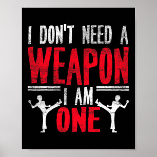Grappige Karate Taekwondo Grap Martial Arts Humor  Poster