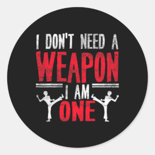Grappige Karate Taekwondo Grap Martial Arts Humor Ronde Sticker