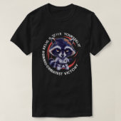 Grappige karate wasbeer t-shirt (Design voorkant)