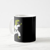 Grappige Karatesaurus T-rex Dinosaur Karate Samura Koffiemok (Voorkant links)