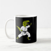 Grappige Karatesaurus T-rex Dinosaur Karate Samura Koffiemok (Links)