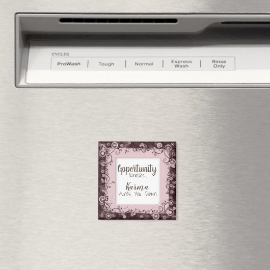 Grappige karma jaagt op je beneden magneet (Insitu (Vaatwasser))